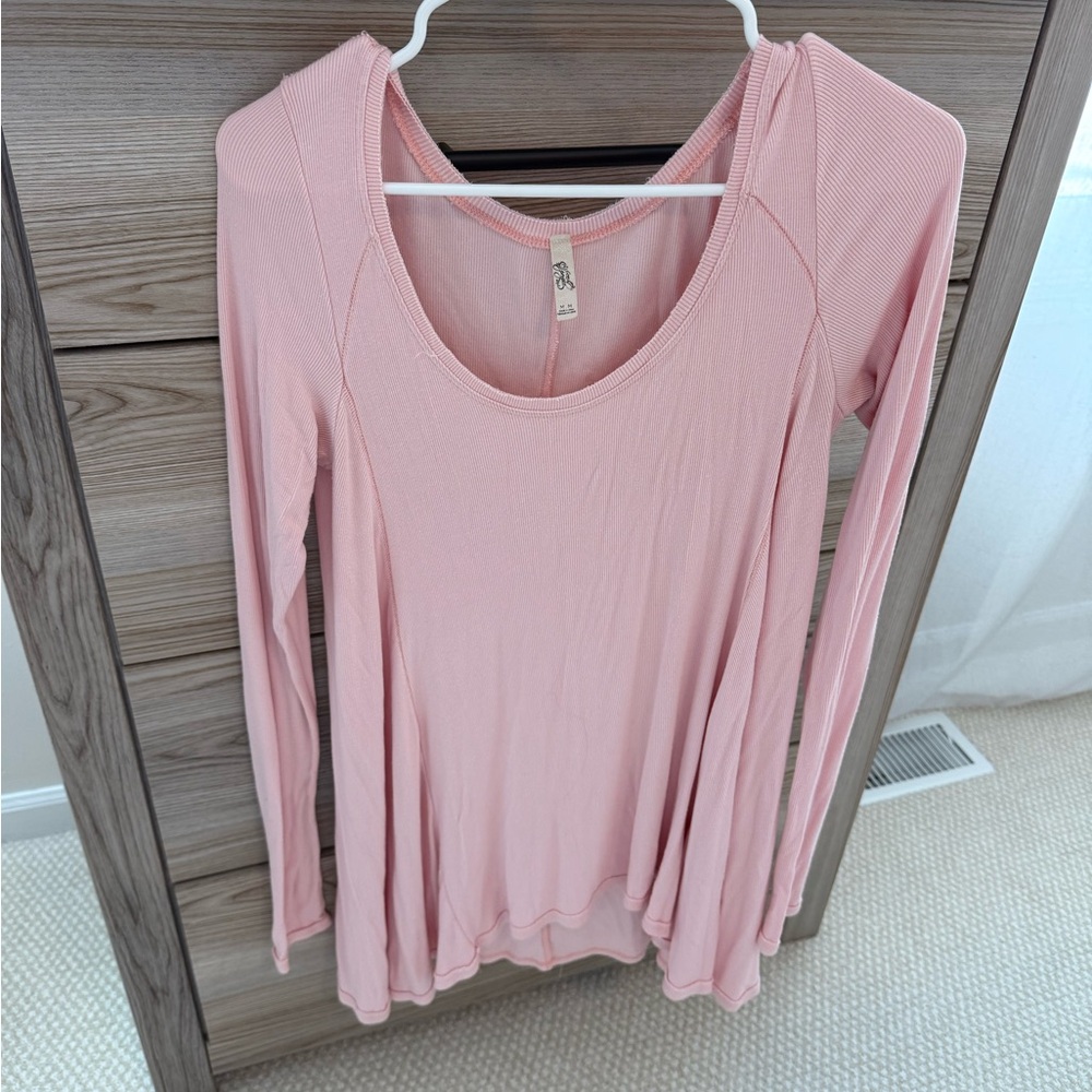 free people baby doll tunic light pink